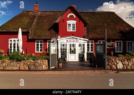 Das friesische Haus von Uthland in der Gemeinde Nebel auf der Insel Amrum Stockfoto