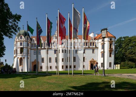 Blick auf das Herzogsschloss Celle, Celle, Lüneburger Heide, Niedersachsen, Deutschland Stockfoto