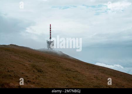 Sendeturm, Chasseral, Berner Jura, Kanton Bern, Schweiz Stockfoto