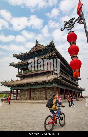 Xian Stadtmauer, Xian, Provinz Shaanxi, China Stockfoto