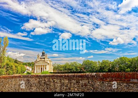 Tempietto di Villa Barbaro in Maser, Provinz Treviso, Italien. Die Kirche wurde von 1579 bis 1580 nach den Plänen der Architektin Andrea Palladio erbaut. Stockfoto