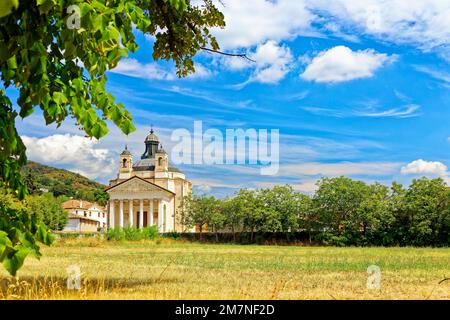 Tempietto di Villa Barbaro in Maser, Provinz Treviso, Italien. Die Kirche wurde von 1579 bis 1580 nach den Plänen der Architektin Andrea Palladio erbaut. Stockfoto