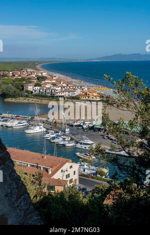 Castiglione della Pescaia, beliebter Badeort am Tyrrhenischen Meer, Provinz Grosseto, Toskana, Italien Stockfoto