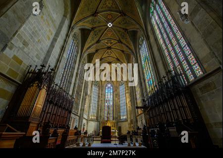 Bratislava, Slowakei. Das Innere der St. Martin's Cathedral, eine gotische romanische katholische Kathedrale aus dem 13. Jahrhundert Stockfoto