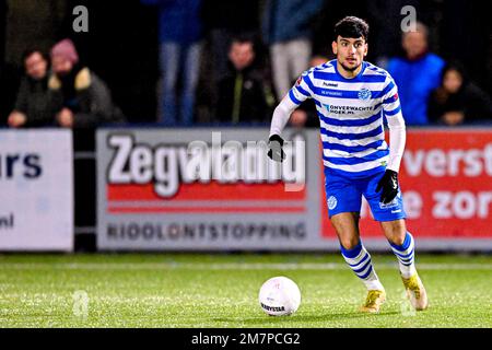 DEN HAAG, NIEDERLANDE - JANUAR 10: Basar Onal von De Graafschap während des Spiels der niederländischen TOTO KNVB Cup Runde 2 zwischen HV & CV Quick und De Graafschap im Sportpark Nieuw Hanenburg am 10. Januar 2023 in Den Haag, Niederlande (Foto von Kees Kuijt/Orange Pictures) Stockfoto