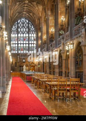 John Rylands Library, Deansgate, Manchester, Großbritannien Stockfoto