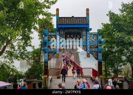 Shibaozhai Tempel, Jangtse, Zhongxian, Chongqing, China Stockfoto