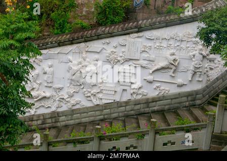 Shibaozhai Tempel, Jangtse, Zhongxian, Chongqing, China Stockfoto