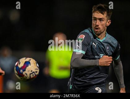 Plymouth Argyle Forward Ryan Hardie (9) während des Papa John's Trophy Spiels Bristol Rovers vs Plymouth Argyle im Memorial Stadium, Bristol, Großbritannien, 10. Januar 2023 (Foto: Stanley Kasala/News Images) Stockfoto