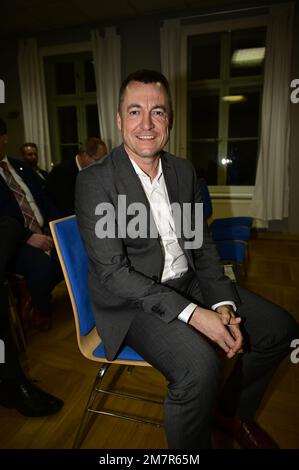 Torsten Herbst (MdB und parlamentarischer Geschäftsführer der Bundestagsfraktion) beim Neujahrsempfang der FDP Görlitz im Wichernhaus. Görlitz, 10,01. Stockfoto