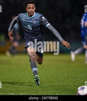 Bristol, Großbritannien. 10. Januar 2023. Plymouth Argyle Forward Freddie Issaka (48) während des Papa John's Trophy-Spiels Bristol Rovers vs Plymouth Argyle im Memorial Stadium, Bristol, Großbritannien, 10. Januar 2023 (Foto von Stanley Kasala/News Images) in Bristol, Großbritannien, am 1.10.2023. (Foto: Stanley Kasala/News Images/Sipa USA) Guthaben: SIPA USA/Alamy Live News Stockfoto