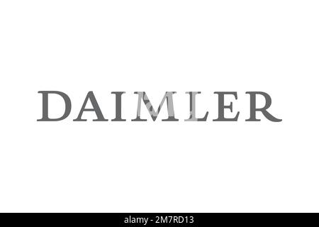 Daimler AG, Logo, weißer Hintergrund Stockfoto