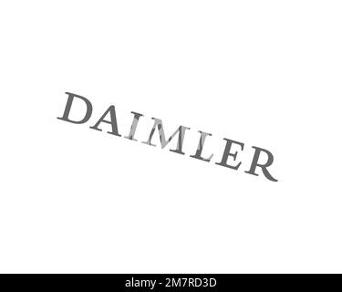 Daimler Mobility, gedrehtes Logo, weißer Hintergrund B Stockfoto