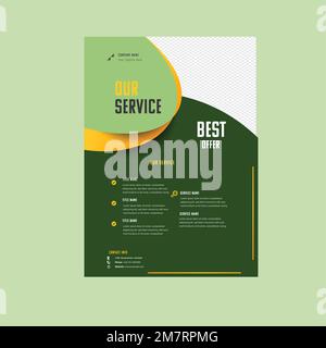 Firmenflyer-Posterbroschüre mit Layout-Hintergrund, Vektorvorlage im A4-Format – Vektor Stock Vektor