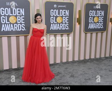 Beverly Hills, Usa. 10. Januar 2023. Monica Barbaro kommt am Dienstag, den 10. Januar 2023, für die 80. jährlichen Golden Globe Awards im Beverly Hilton in Beverly Hills, Kalifornien. Foto: Jim Ruymen/UPI Credit: UPI/Alamy Live News Stockfoto