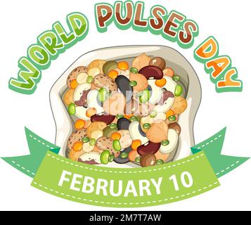 Designabbildung für World Pulses Day Banner Stock Vektor