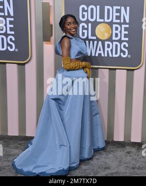 Beverly Hills, Usa. 10. Januar 2023. Ayo Edebiri kommt am Dienstag, den 10. Januar 2023, für die 80. jährlichen Golden Globe Awards im Beverly Hilton in Beverly Hills, Kalifornien. Foto: Jim Ruymen/UPI Credit: UPI/Alamy Live News Stockfoto
