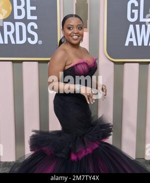 Beverly Hills, Usa. 10. Januar 2023. Quinta Brunson kommt am Dienstag, den 10. Januar 2023, für die 80. jährlichen Golden Globe Awards im Beverly Hilton in Beverly Hills, Kalifornien. Foto: Jim Ruymen/UPI Credit: UPI/Alamy Live News Stockfoto