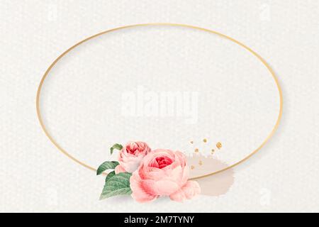 Vektor mit unbeschrifttem ovalem Blumenmuster Stock Vektor