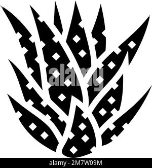 Vektordarstellung des Glyphe-Symbols Cactus Aloe Vera Stock Vektor