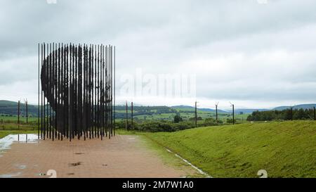 Die Nelson Mandela Capture Site erinnert an die Verhaftung von Nelson Mandela durch die Apartheid-Sicherheitskräfte im Jahr 1962 in der Nähe von Howick, Südafrika Stockfoto