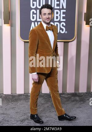 Los Angeles, USA. 10. Januar 2023. Justin Hurwitz wird am 10. Januar 2023 bei den jährlichen Golden Globe Awards 80. im Beverly Hilton in Los Angeles, Kalifornien, USA (Foto von Sthanlee B. Mirador/Sipa USA). Gutschrift: SIPA USA/Alamy Live News Stockfoto