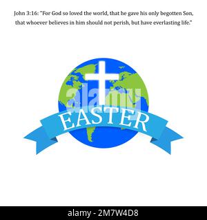 Ostergott. Vektordarstellung. World Easter Concept. Stock Vektor