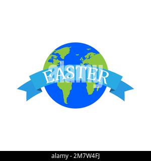 Ostergott. Vektordarstellung. World Easter Concept. Stock Vektor