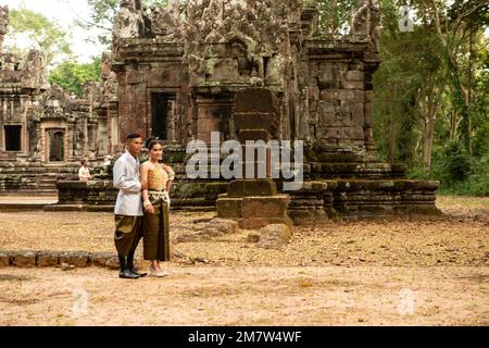 Chau Say Tevado Tempel - Hochzeitslandschaft Stockfoto