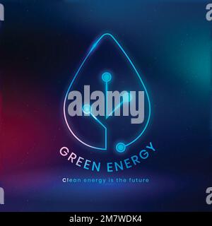 Umweltlogo-Vektor mit Text für grüne Energie Stock Vektor