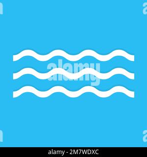 Kurvensymbol auf blauem Hintergrund isoliert. Vektordarstellung. Eps 10. Stock Vektor