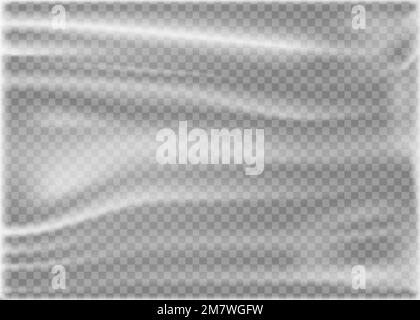 Transparenter Polyethylen-Kunststoff-Verzug. Vektordarstellung. Eps 10. Stock Vektor