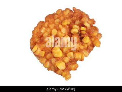 Maisfritter auf weißem Hintergrund Stockfoto