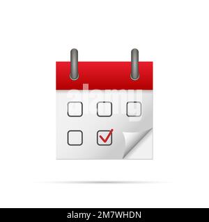 Kalendersymbol isoliert auf weißem Hintergrund. Vektordarstellung. Eps 10 Stock Vektor