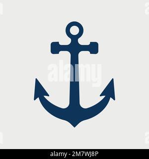 Ancor-Symbol auf weißem Hintergrund isoliert. Vektorgrafik. Eps 10. Stock Vektor