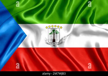 Flagge Äquatorialguinea Stockfoto