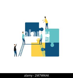 Geschäftskonzept. Team-Metapher. Isoliert auf weißem Hintergrund. Vektordarstellung. Eps 10 Stock Vektor