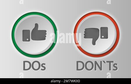 Symbol „Gefällt mir nicht“. Auf weißem Hintergrund isoliert. Vektordarstellung. Eps 10. Stock Vektor