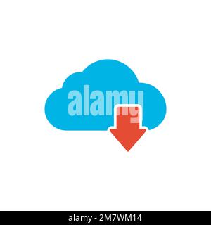 Download-Symbol isoliert auf weißem Hintergrund. Vektordarstellung. Eps 10. Stock Vektor
