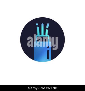 Optische Faser auf weißem Hintergrund symbolisoliert. Vektordarstellung. Eps 10. Stock Vektor