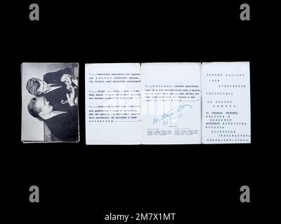 Alte Vintage-Postkarte der UdSSR. Pjotr Iljitsch Tschaikowsky (7. Mai 1840 bis 6. November 1893) war ein russischer Komponist der Romantik. Stockfoto