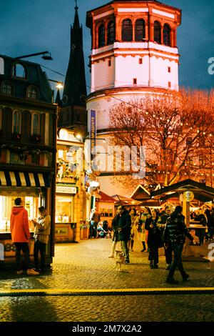 Weihnachtsmesse in Düsseldorf. Stockfoto