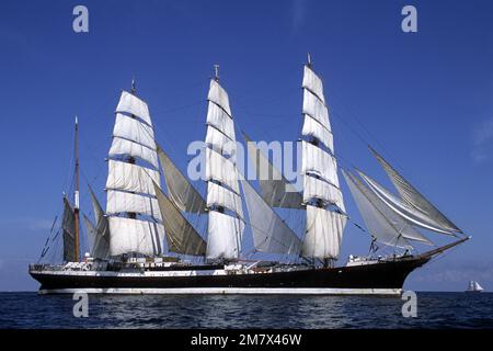 Russisches Großsegler Sedov, Beginn des Kopenhagener Rennens, 2007 Stockfoto