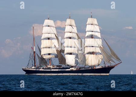 Russisches Großsegler Sedov, Beginn des Kopenhagener Rennens, 2007 Stockfoto