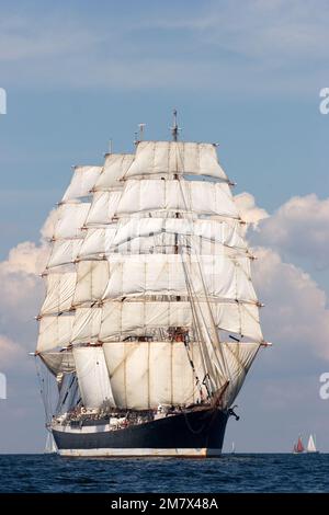 Russisches Großsegler Sedov, Beginn des Kopenhagener Rennens, 2007 Stockfoto