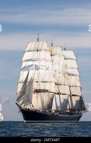 Russisches Großsegler Sedov, Beginn des Kopenhagener Rennens, 2007 Stockfoto