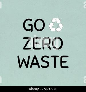 Go Zero Waste Vektor mit Recycling Symbol Design-Element Stock Vektor