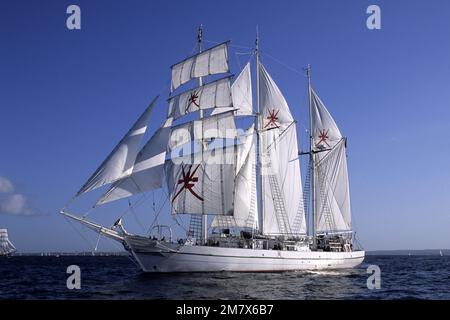 Omanisches Marineschiff Shabab Oman, Falmouth-Rennstart, 2008 Stockfoto