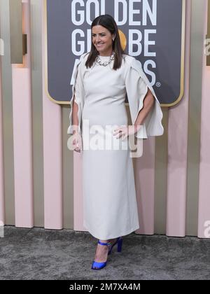 Lindsey Collins wird am 10. Januar 2023 bei den jährlichen Golden Globe Awards 80. im Beverly Hilton in Los Angeles, Kalifornien, USA (Foto: Sthanlee B. Mirador/Sipa USA) Stockfoto