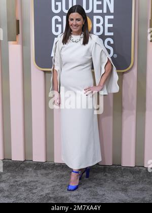 Lindsey Collins wird am 10. Januar 2023 bei den jährlichen Golden Globe Awards 80. im Beverly Hilton in Los Angeles, Kalifornien, USA (Foto: Sthanlee B. Mirador/Sipa USA) Stockfoto